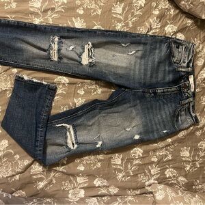 KanCan Distressed Dark Wash Skinny Jeans